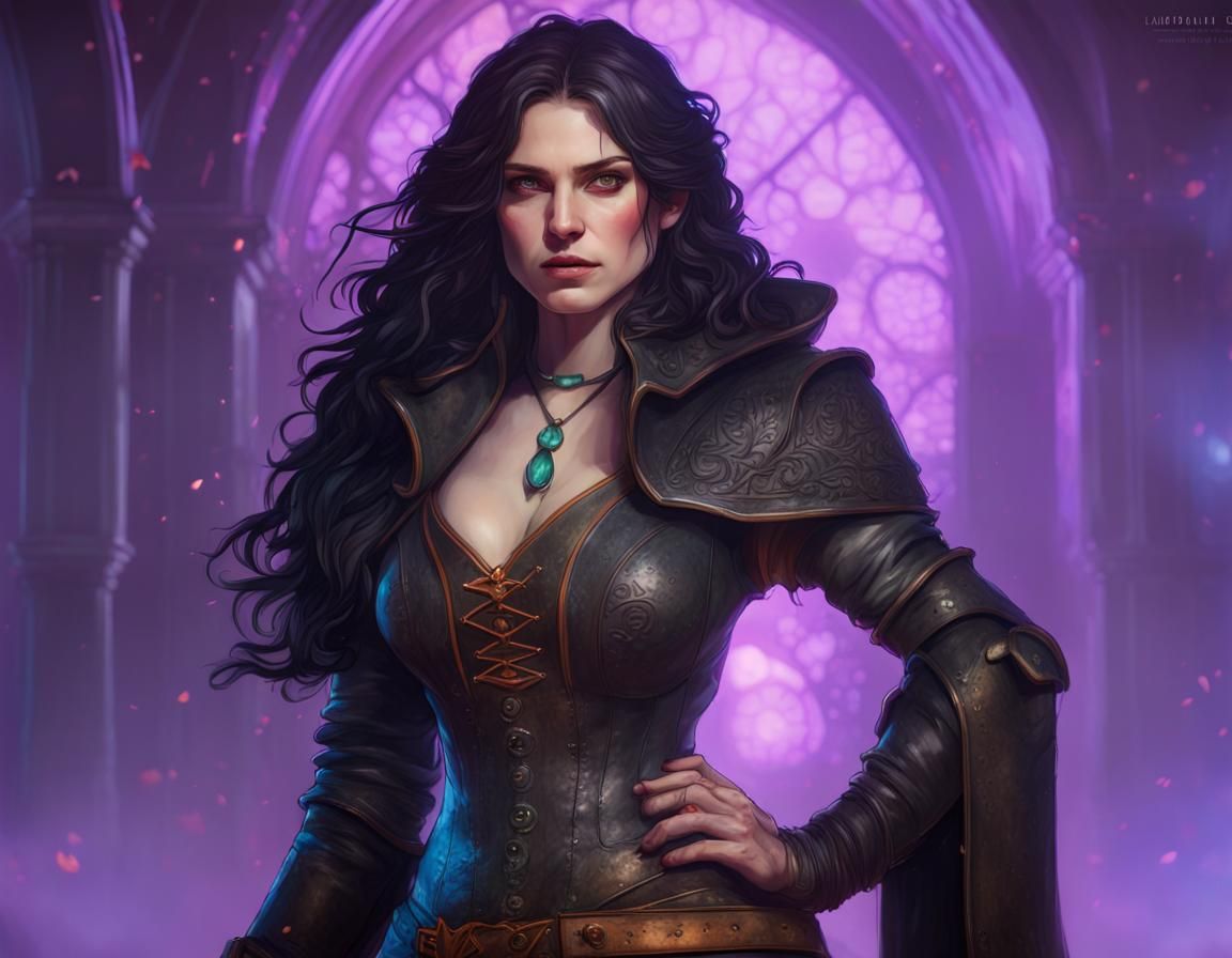 Yennefer of Vengerberg: Sorceress in Art Nouveau Style