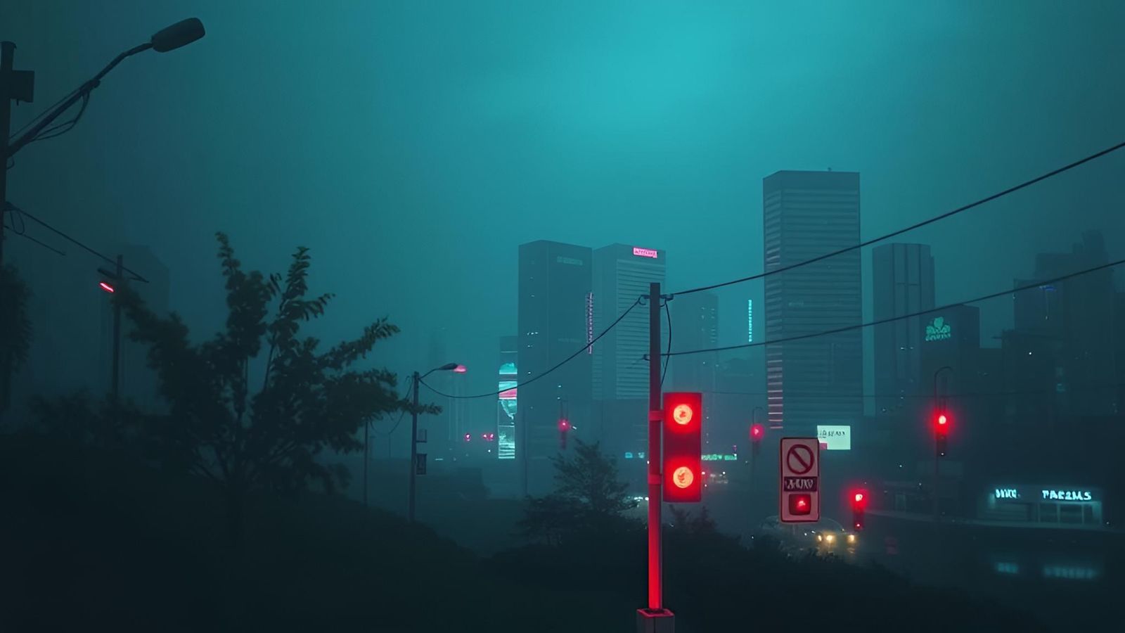 Surreal Bioluminescent Glitchscape with Layered Realities