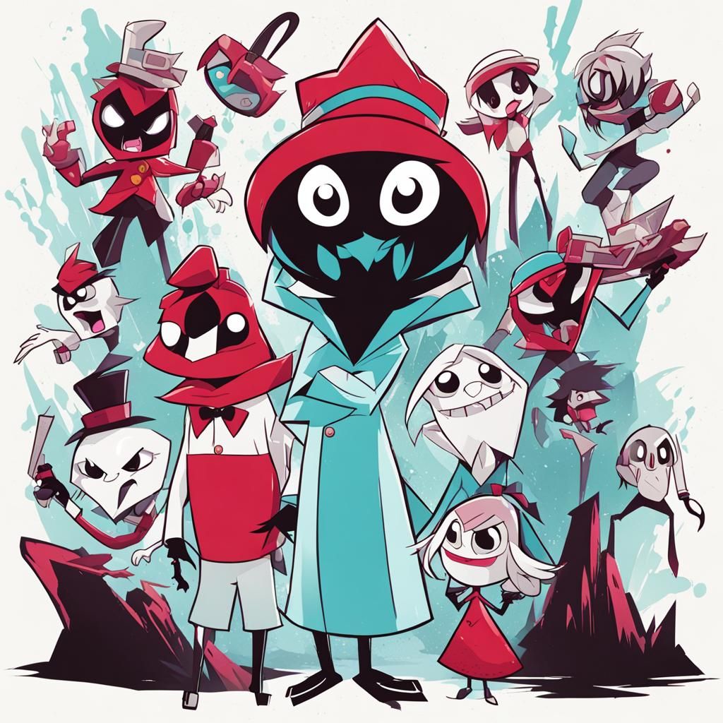 Hazbin Hotel Scene: Animated Cartoon Style