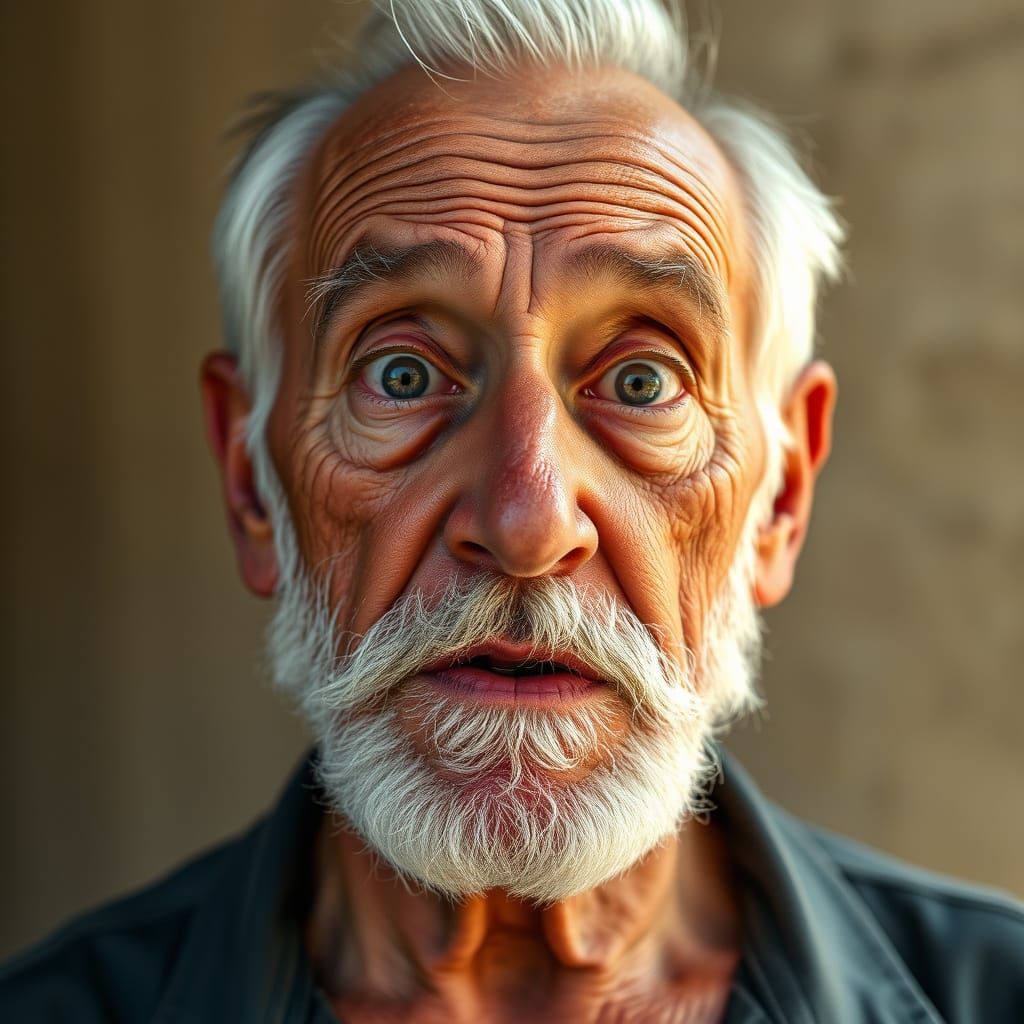 Expressive Portrait of Elderly Portuguese Man