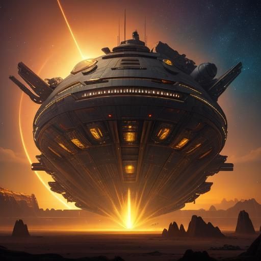 Alien Pirate Stealing Treasure in Spaceship: Sci-Fi Concept ...