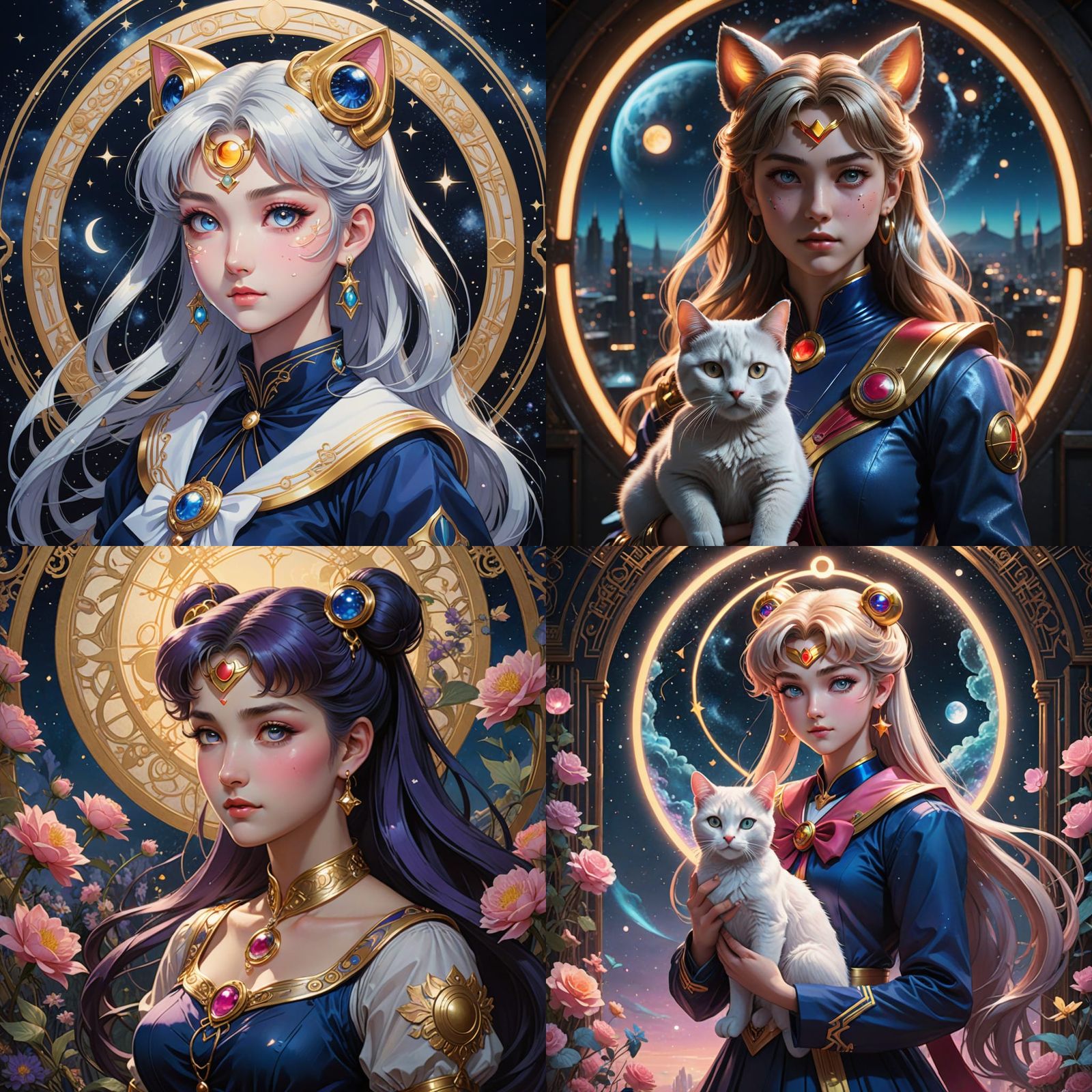 Sailor Moon in Triadic Colors, Dynamic Lighting