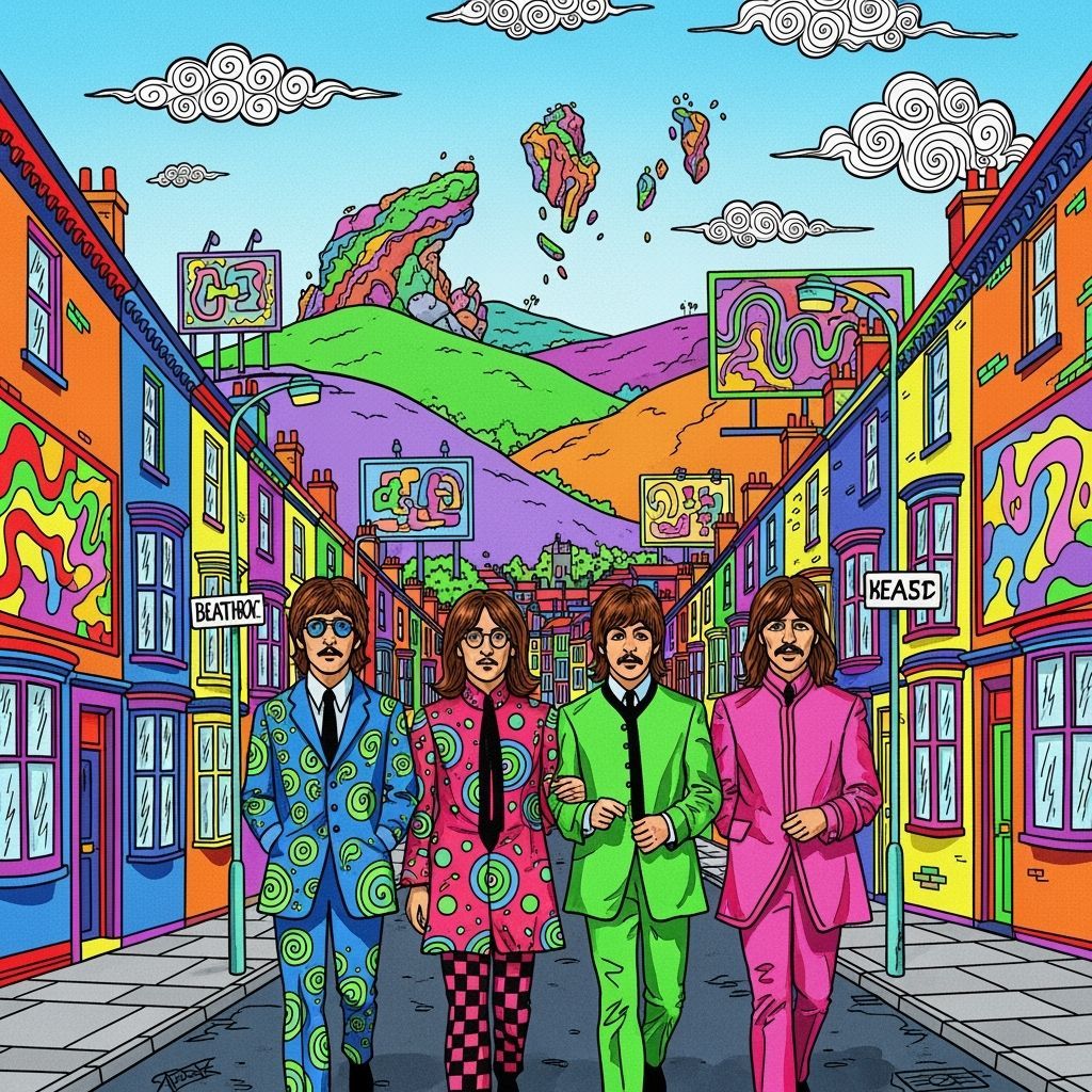 The Beatles in Liverpool: Peter Max Style