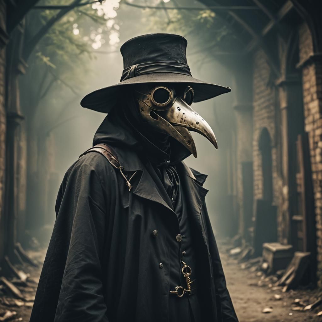 Elegant Plague Doctor in Cinematic Style