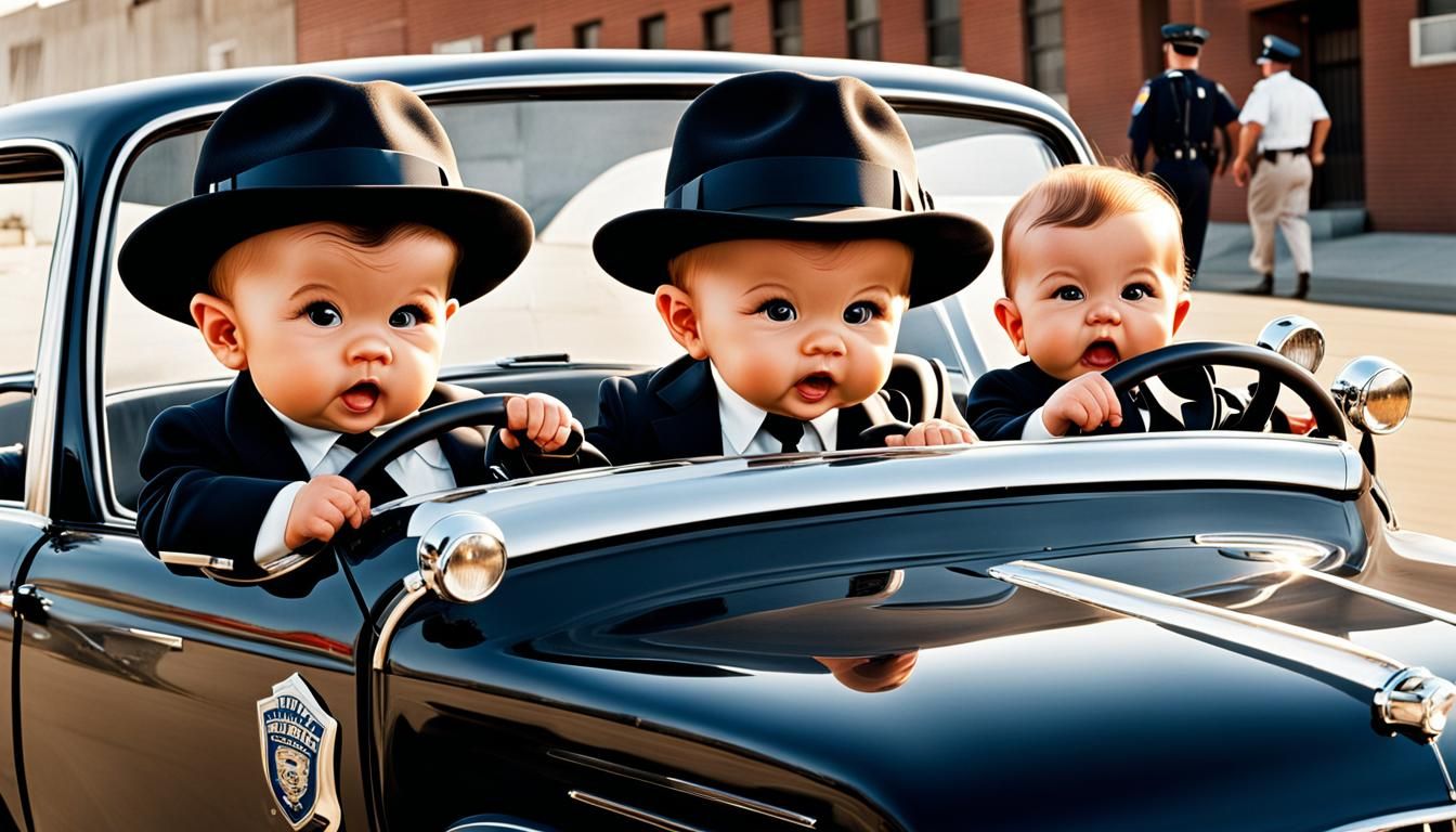 Infant Gangsters Car Chase with Police