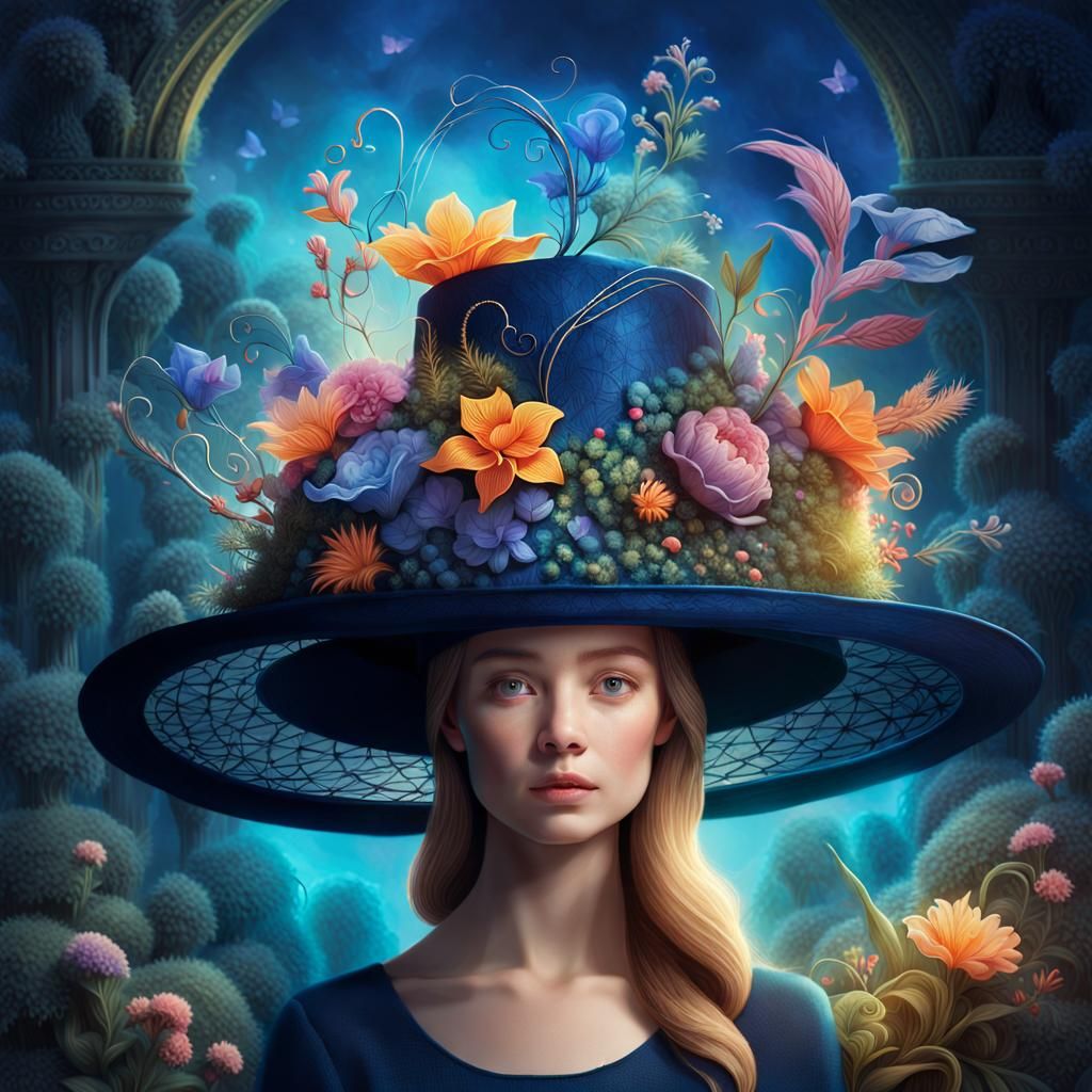 Mystical Realm Portal Hat in Fantasy Illustration