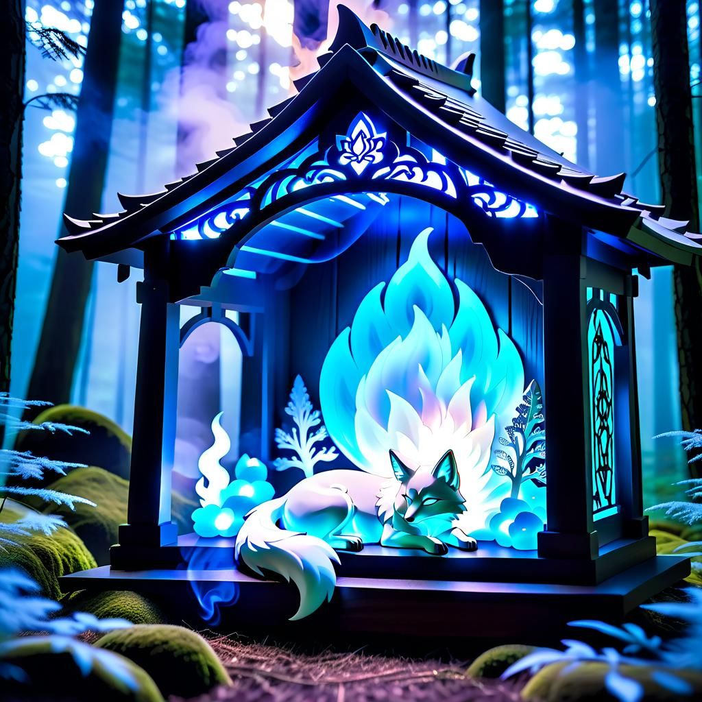 Ethereal Smoke Kitsune by Forest Shrine