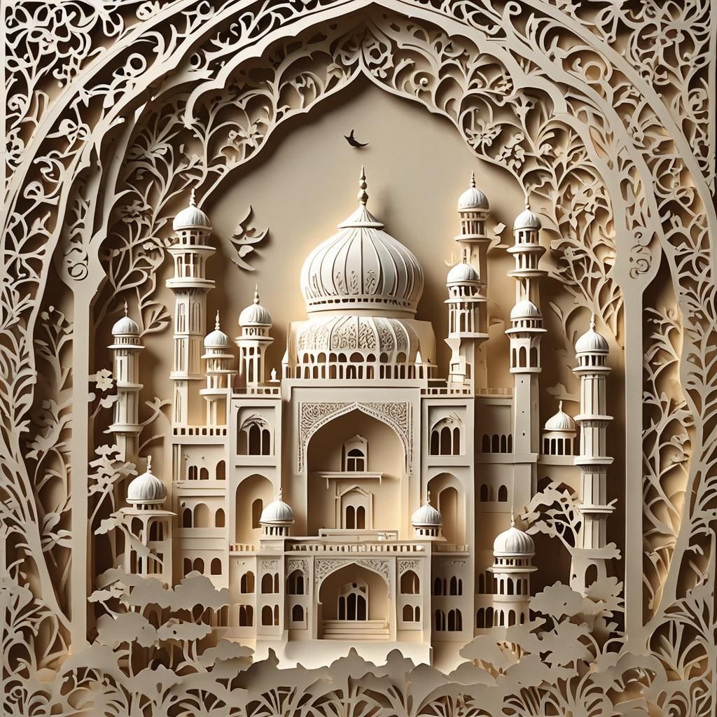 Kirigami Taj Mahal: Paper Art Masterpiece