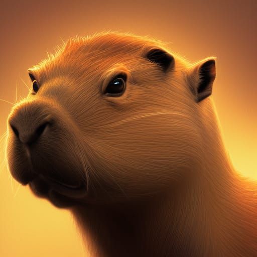 Detailed Capybara Portrait in Hyperdetailed Style