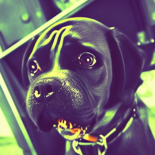 Sub-woofer pup-play kink 18+ underground bdsm collar leash bossdog submissive puppy hyperdetailed geometric abstract art...