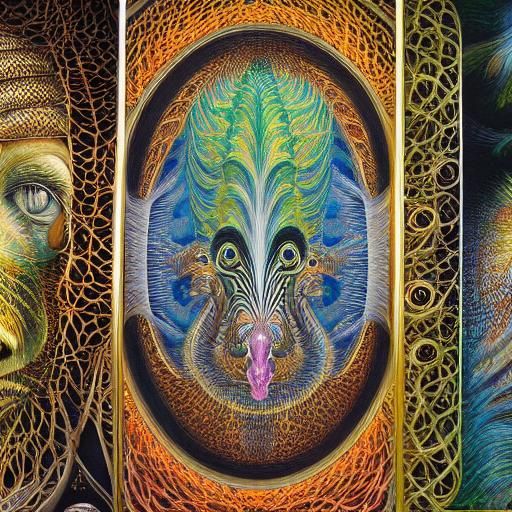 Optical Illusion: Zebra and Elephant in Mixed Media