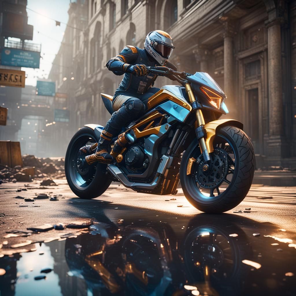 Fantasy Motorbike: 3D Game Cinematic Masterpiece