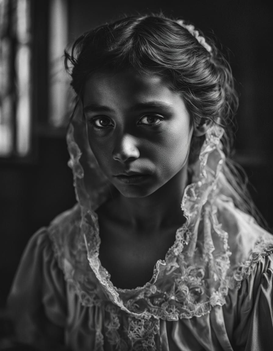 Elegant Victorian Woman in Contemplative Mood
