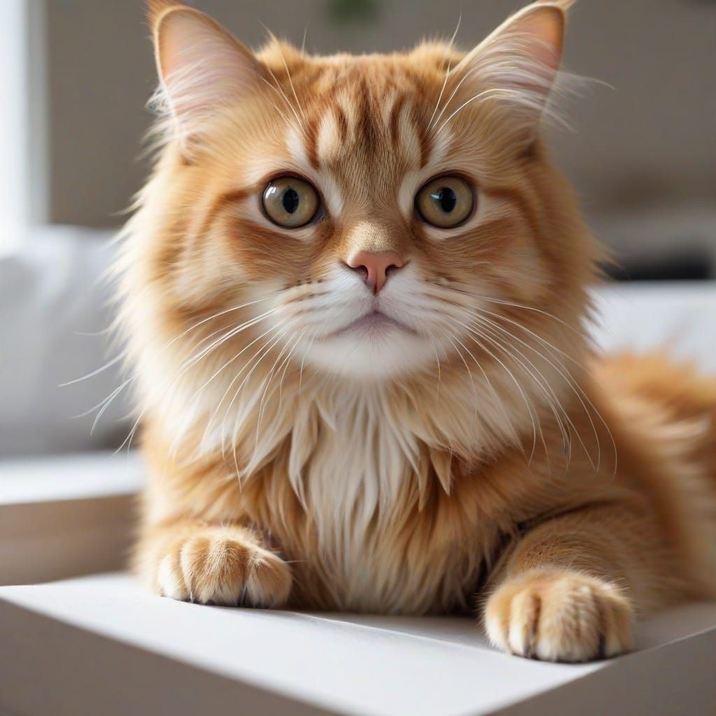 Simple Cat Image Generated by AI