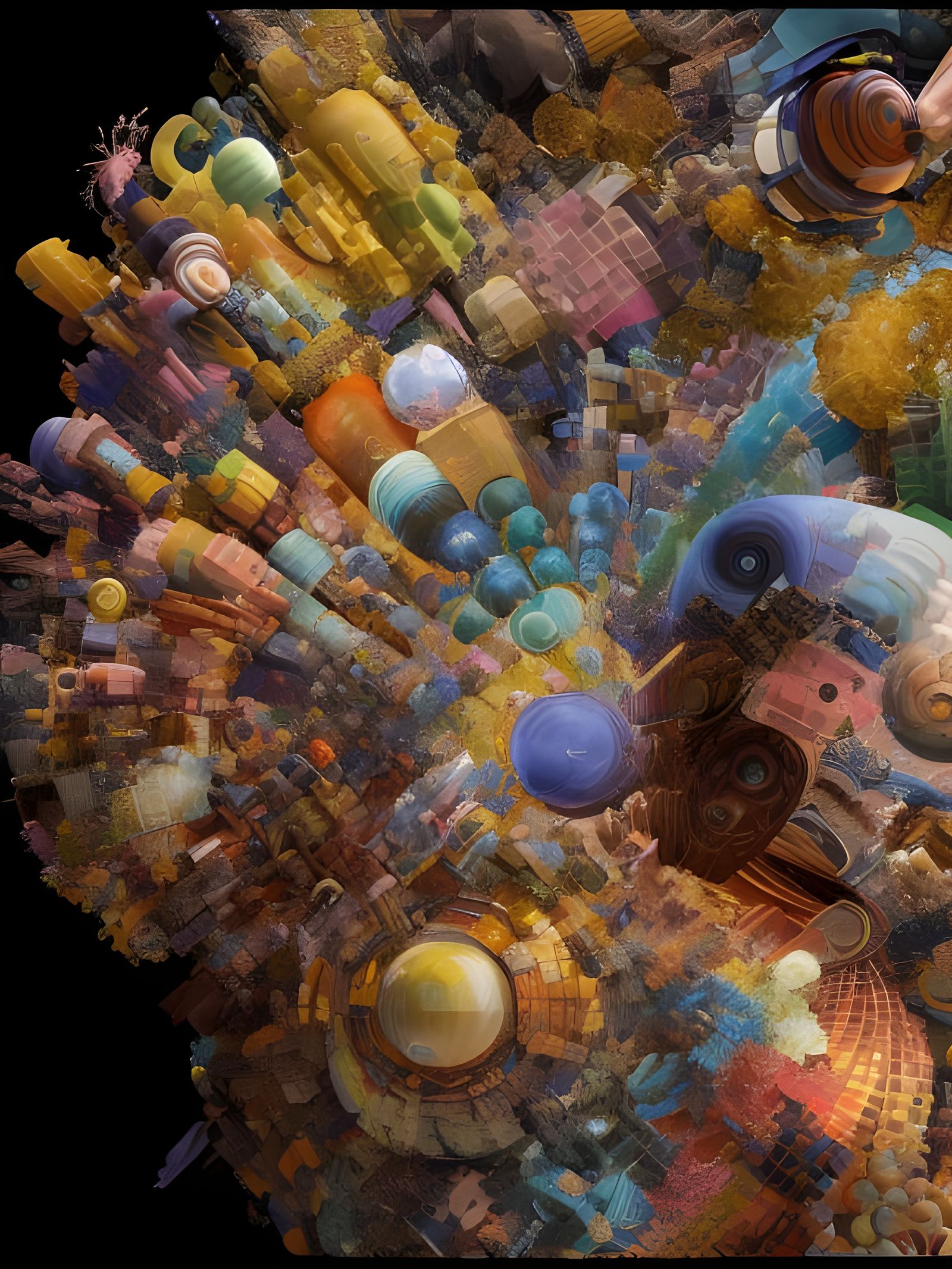 Hyperrealistic Fractal City Painting in 8K