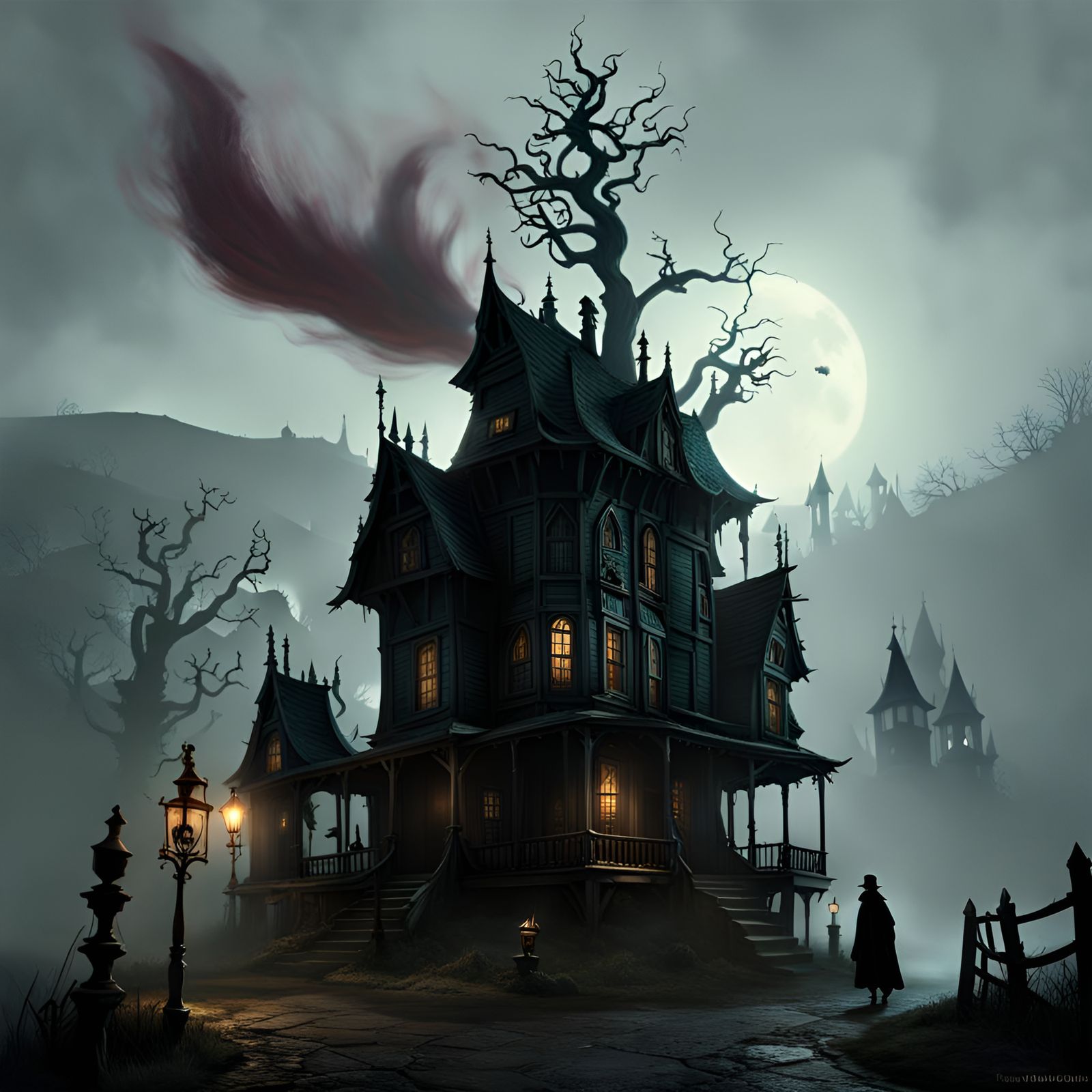 Haunted Village Roaming with Ghosts in Sinister Style