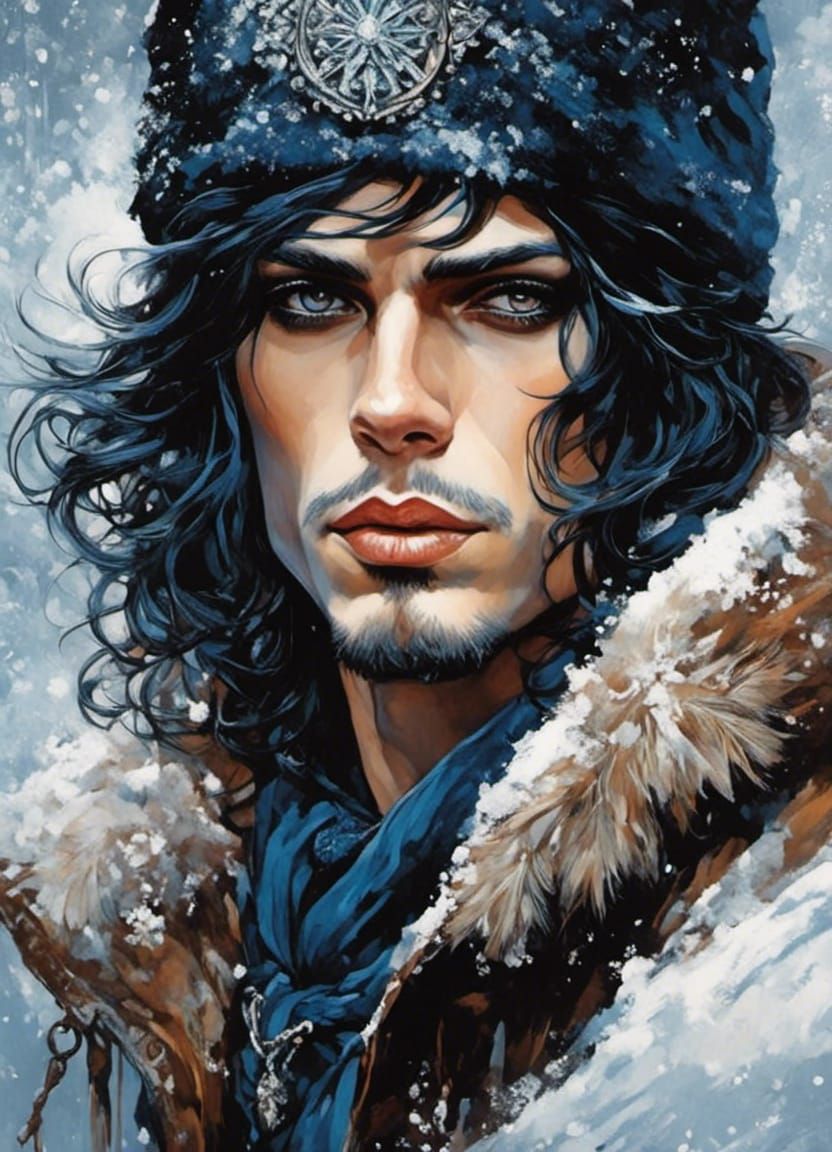 Hyperdetailed Winter Portrait in Rembrandt Lighting