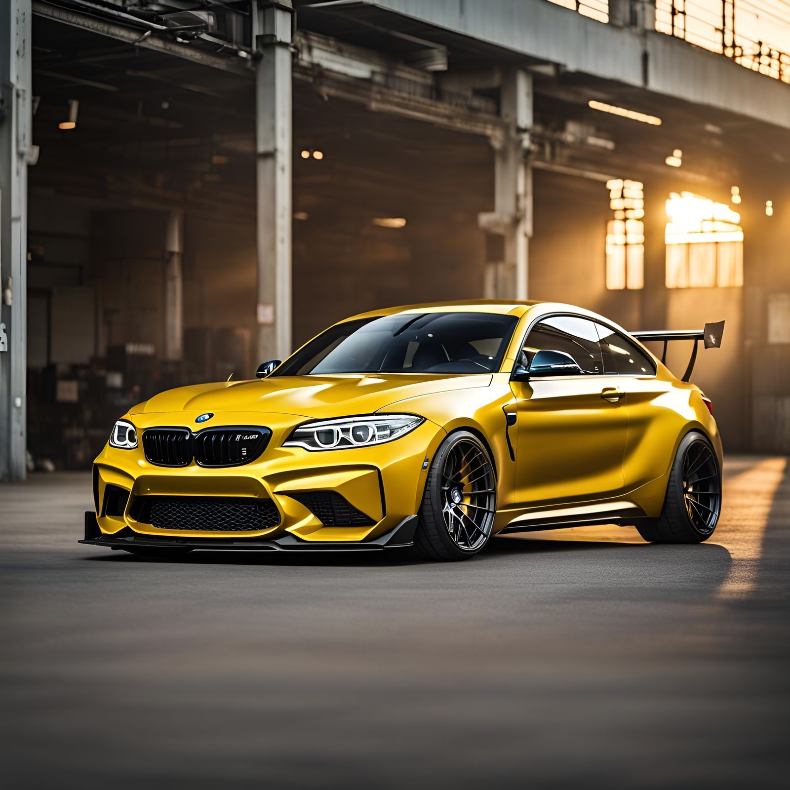 Sunburst Yellow BMW M2 GT4 Car Photography