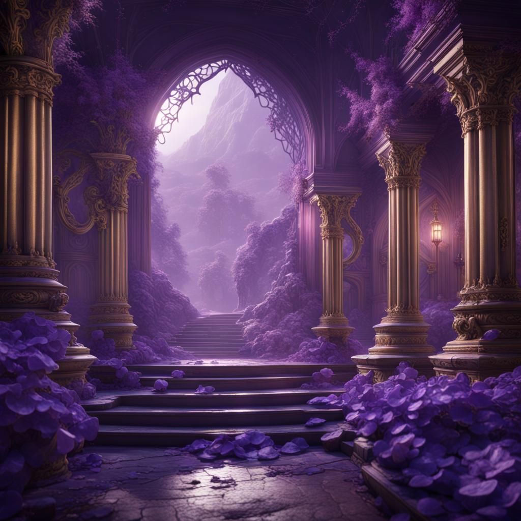 Fantastical Violet Dreamscape in Deep Color