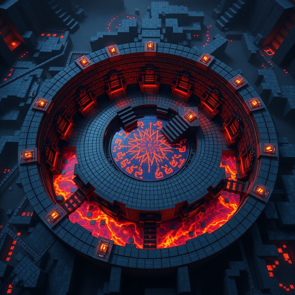 Majestic Blackstone Brick Minecraft Base Amidst Lava Moat