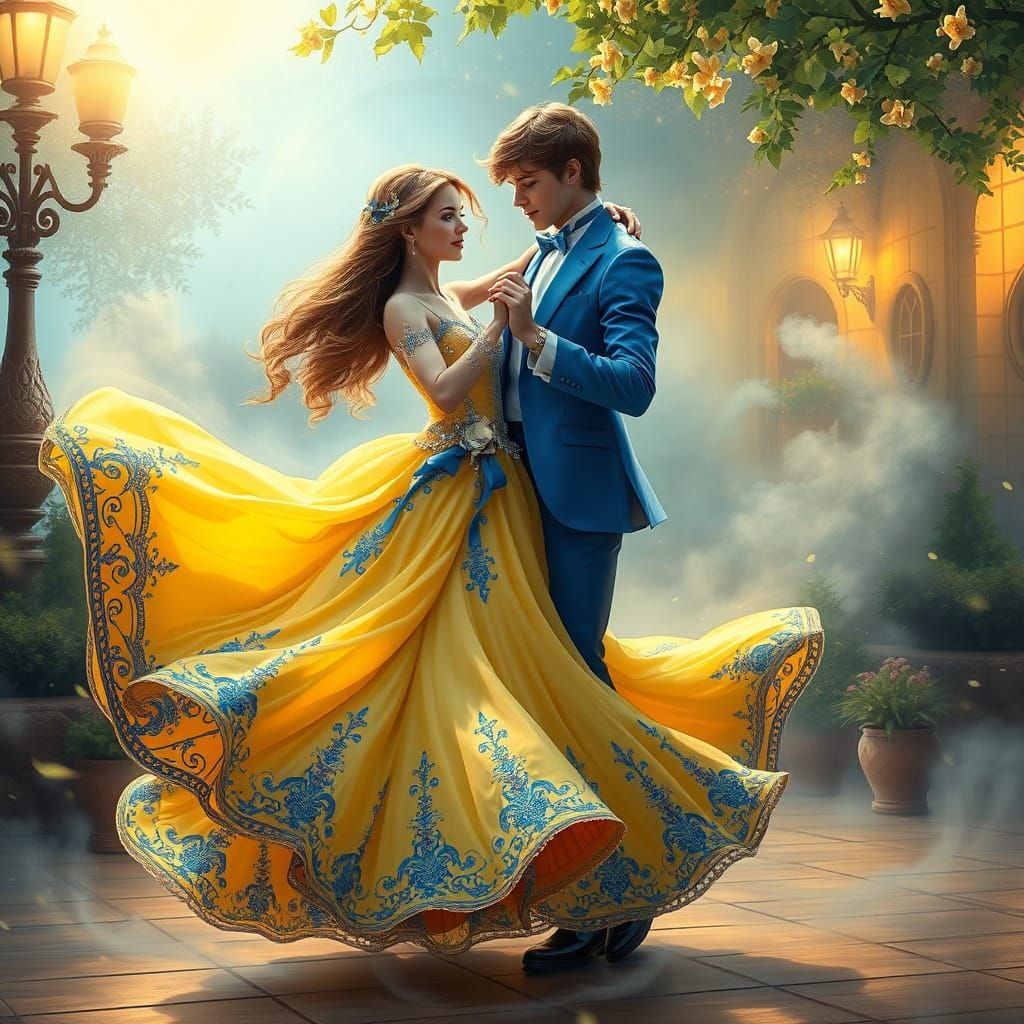 Fantasy Dance in Ethereal Mist, Whimsical Style