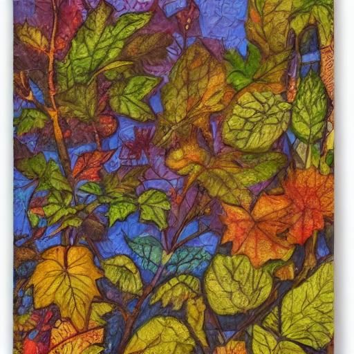 Colorful Autumn Paper Collage in Candy Art Style