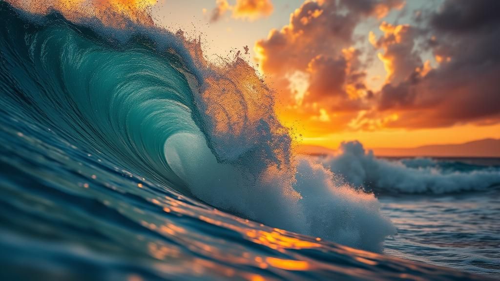 False Color Wave: NASA Satellite Landscape Photography