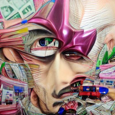 Anime Super Villain in Hyperrealism Style