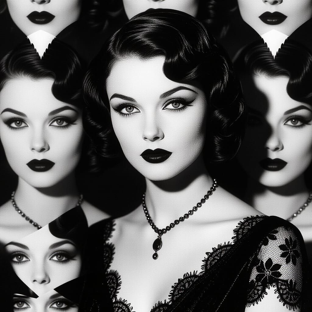 Vintage Vampire Sock Design in High Contrast