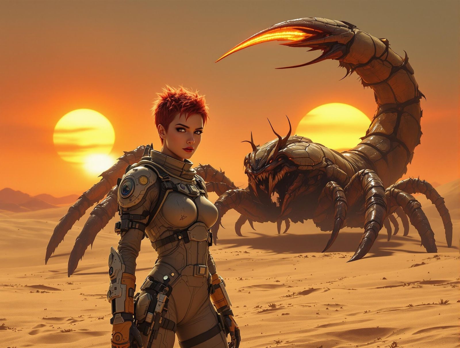Heroic Space Pilot Defies Deadly Scorpion-Like Creature in A...