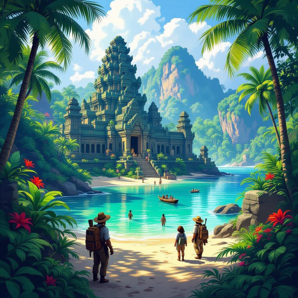 Tropical Island Adventure Game Cover Art