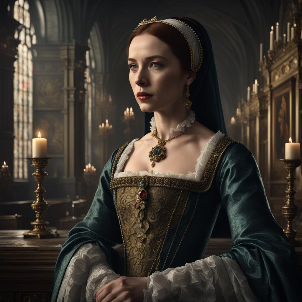 Anne Boleyn Portrait in Renaissance Style