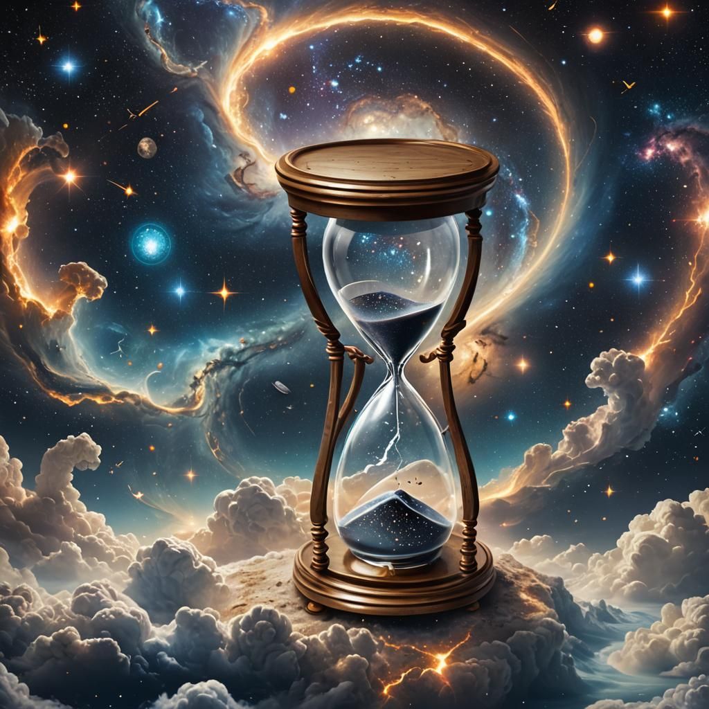 Hourglass in Space with Cosmic Storm