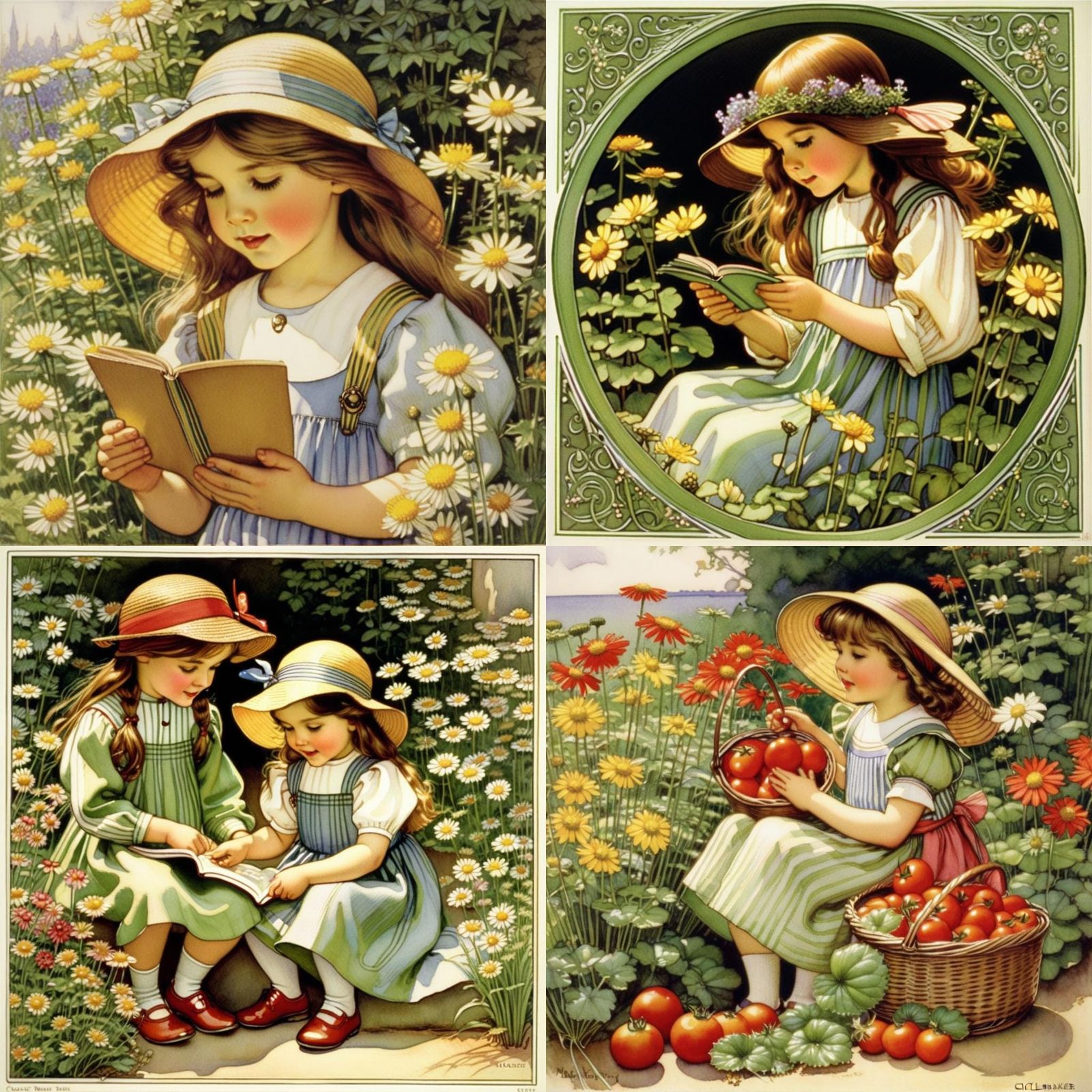 Delicate Fairy in Flower, Fairy Tale Illustration