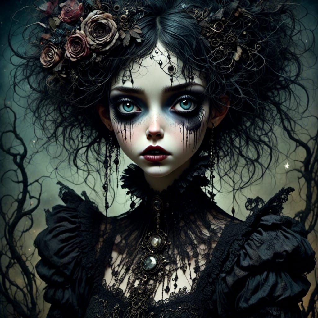 Nightmare Dreamscape with Expressive Eyes