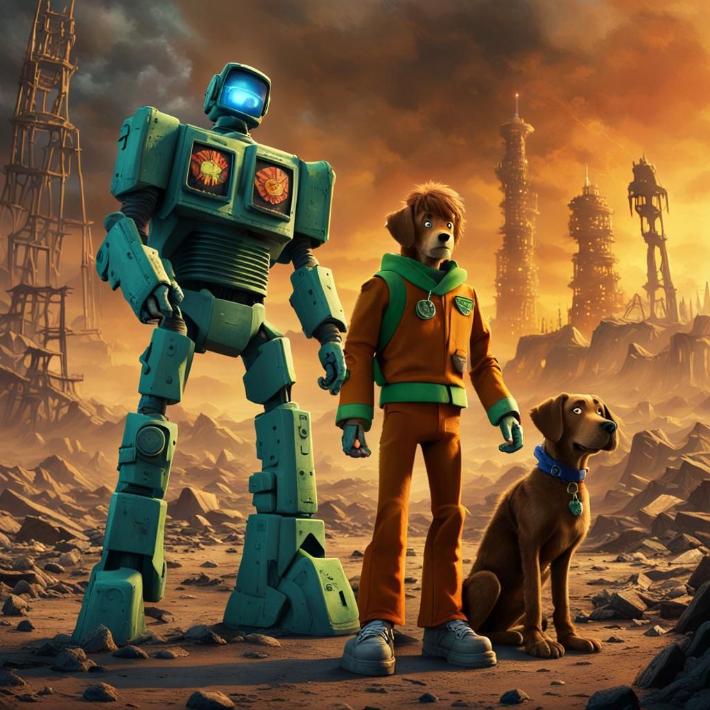 Shaggy and Scooby-Doo in Robot Suits