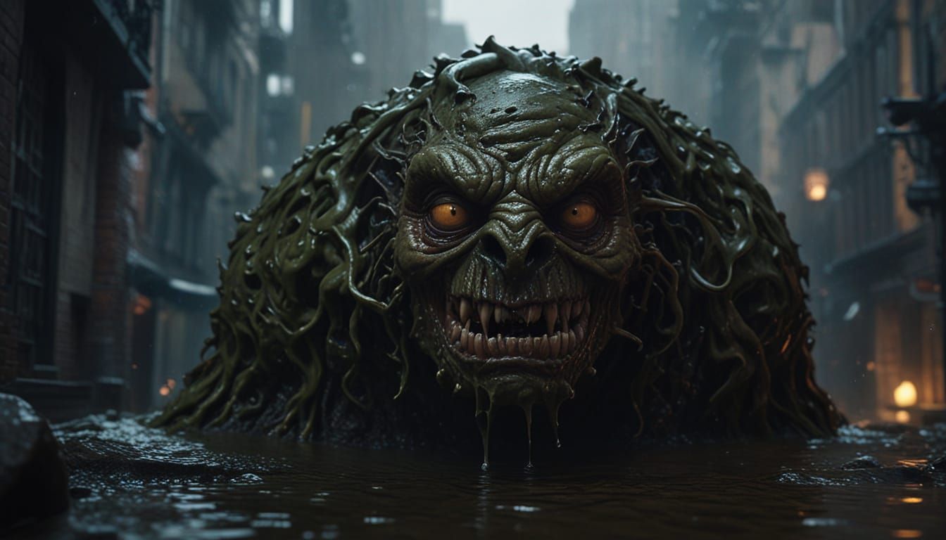 Ancient Slime Abomination in Grzegorz Rutkowski Style