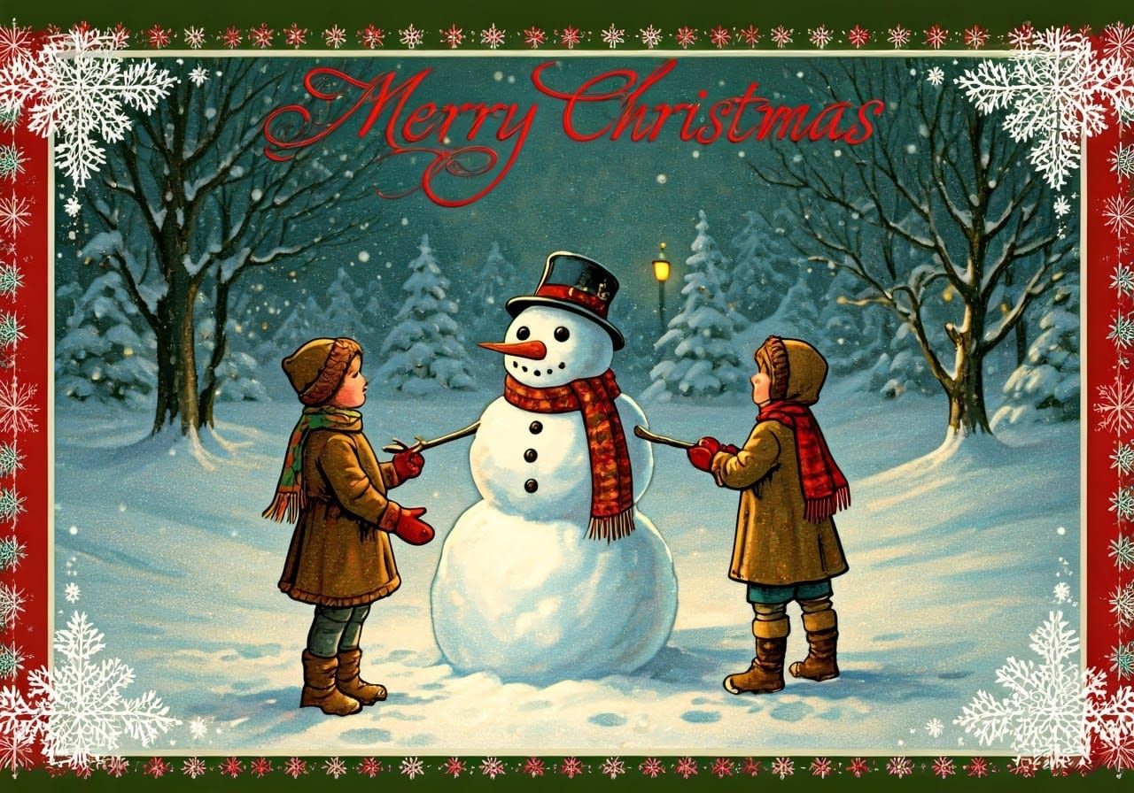 Whimsical Winter Wonderland Scene