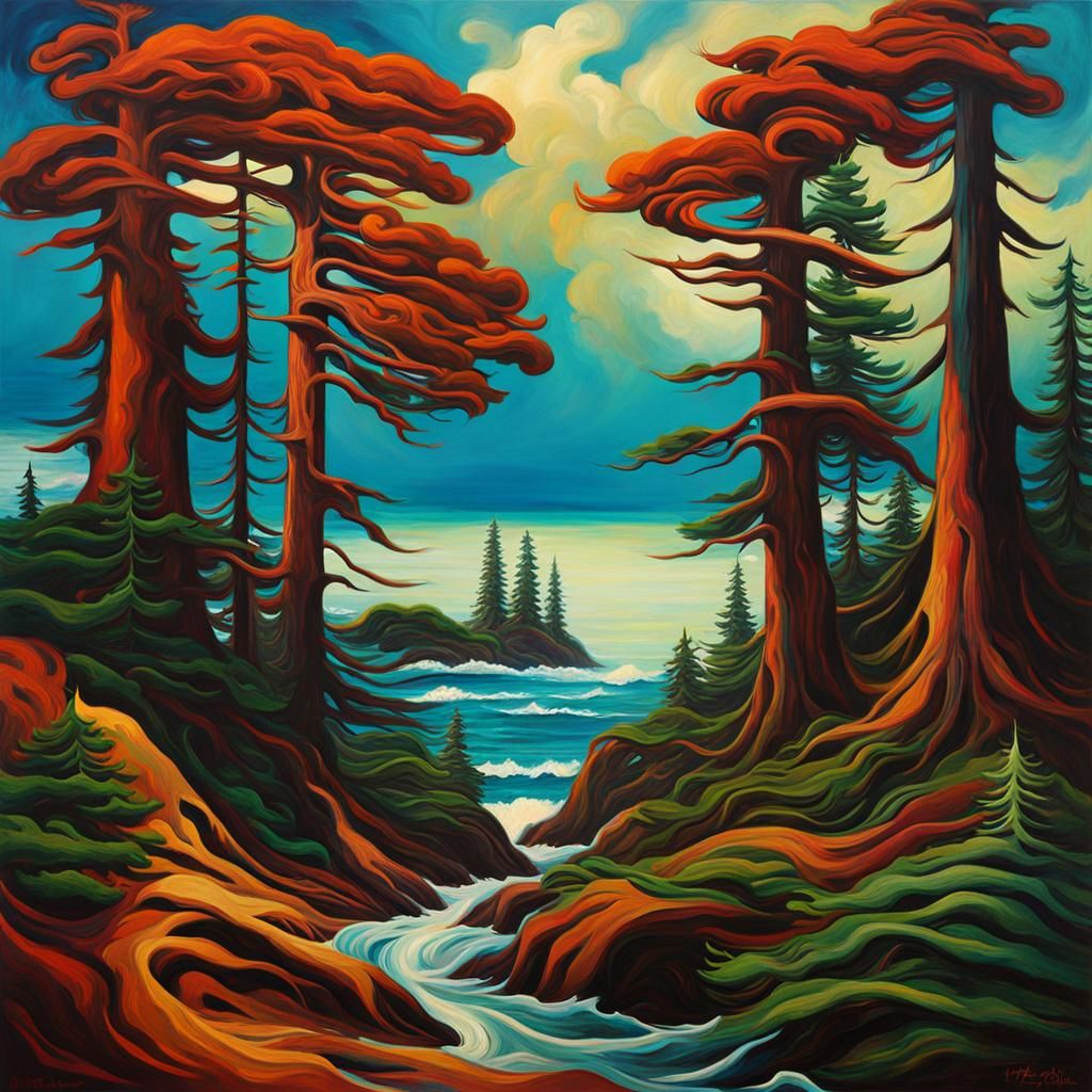 west coast fir trees