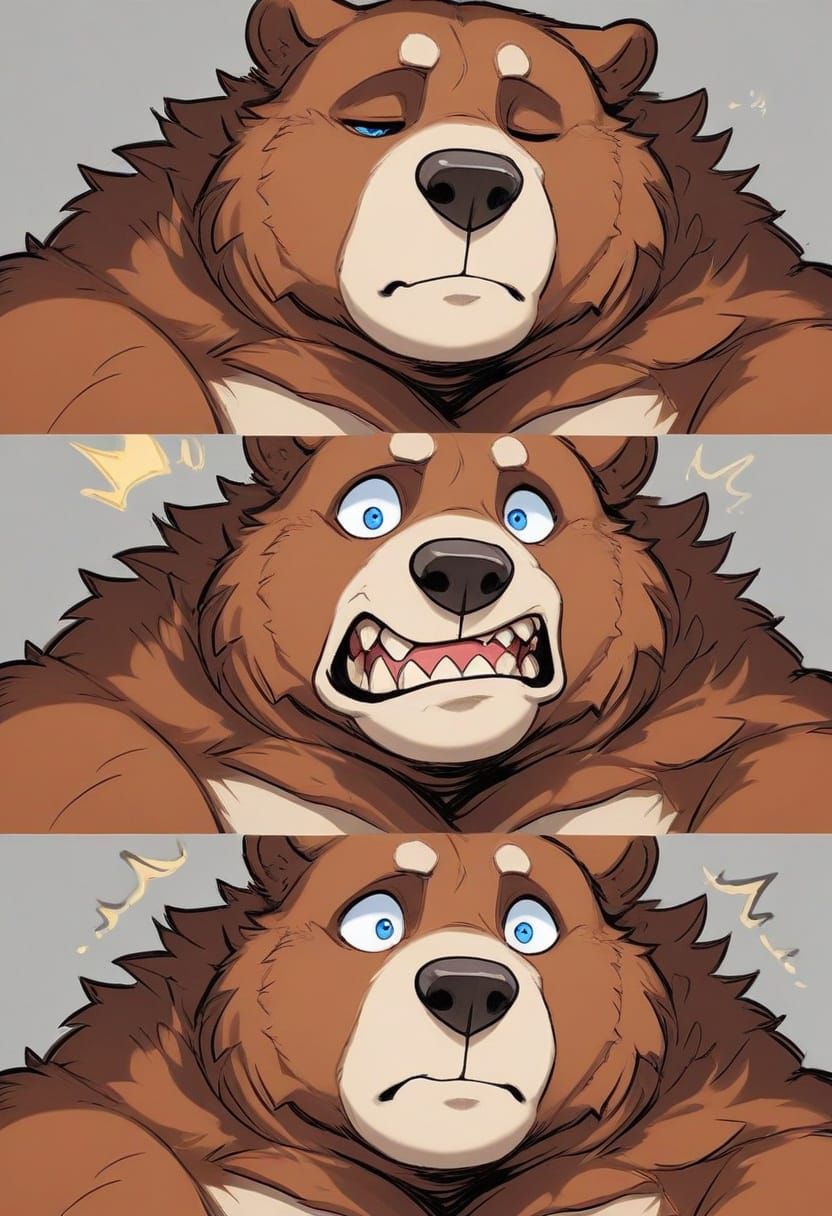 Portrait of an Obese Kodiak Bear