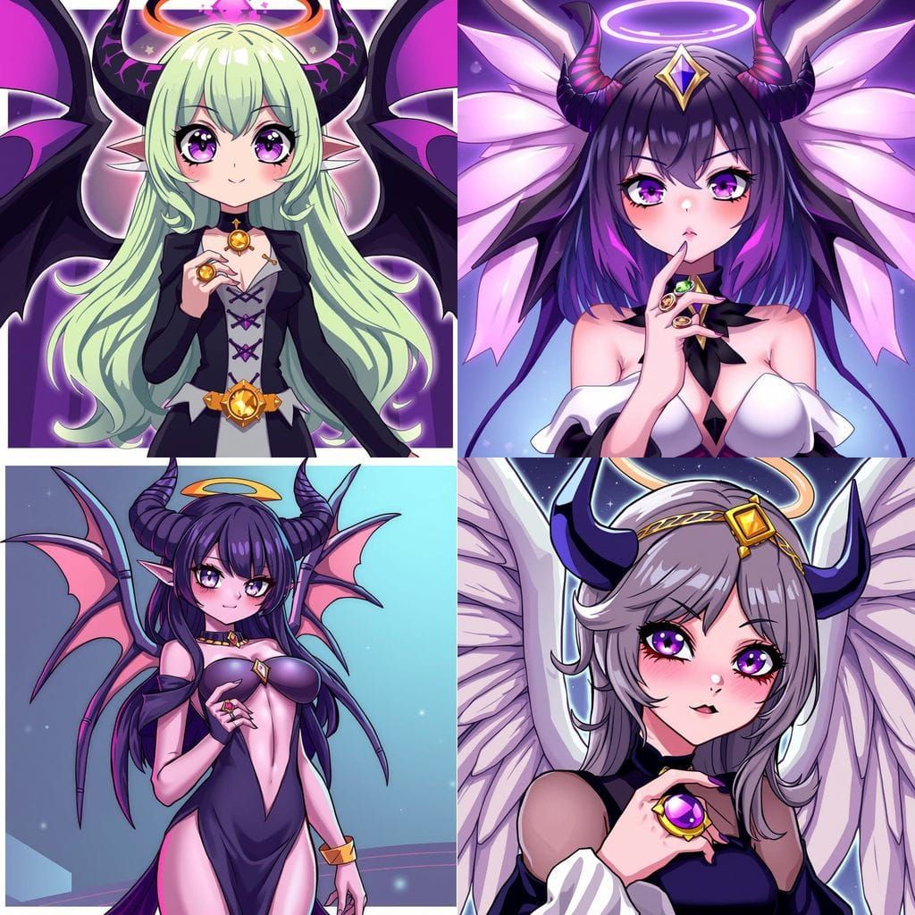 Hazbin Hotel Sinner Demon Overlord in Anime Style