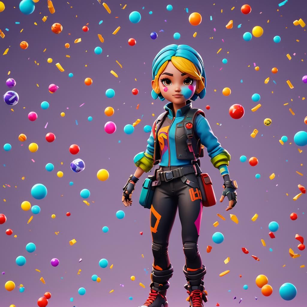 Fortnite Ball-Jointed Doll: Pixar-Style 3D Art