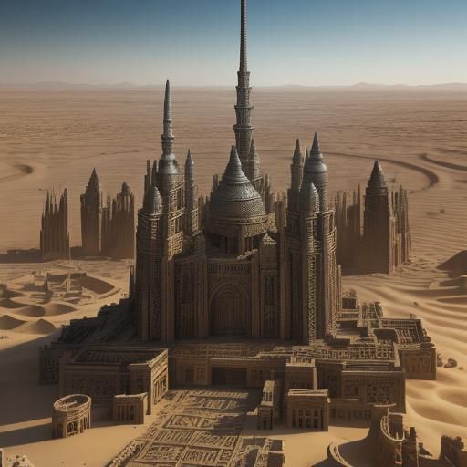 Miniature Metropolis Encased in Dusty Glass