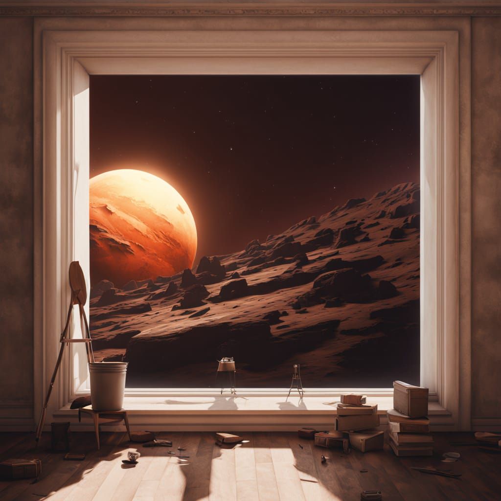 Artist Paints Mars Valles Marineris in Baroque Style
