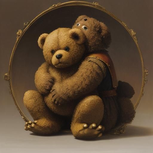 Teddy Bear on Dog-Headed Frog Planet: Baroque Style