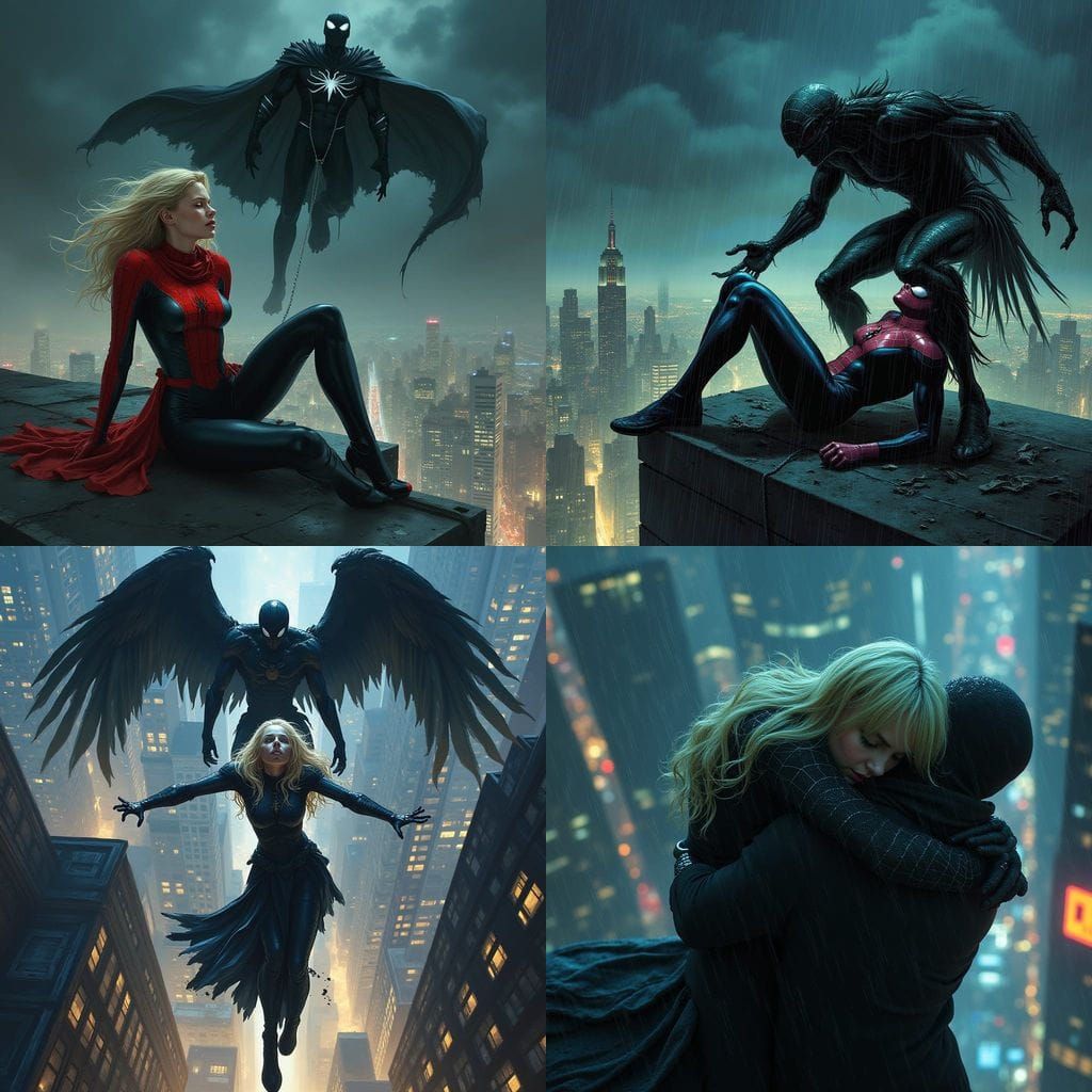 Ghost-Spider Defeated by Vulture Atop New York Skyscraper