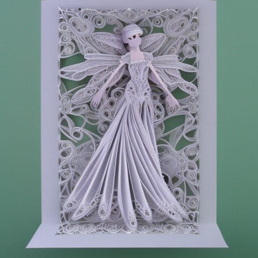 Kirigami Papercraft Fairy Elf with Sword