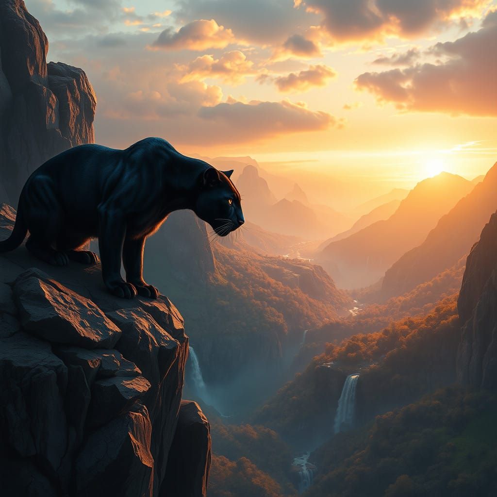 Regal Panther at Golden Dusk