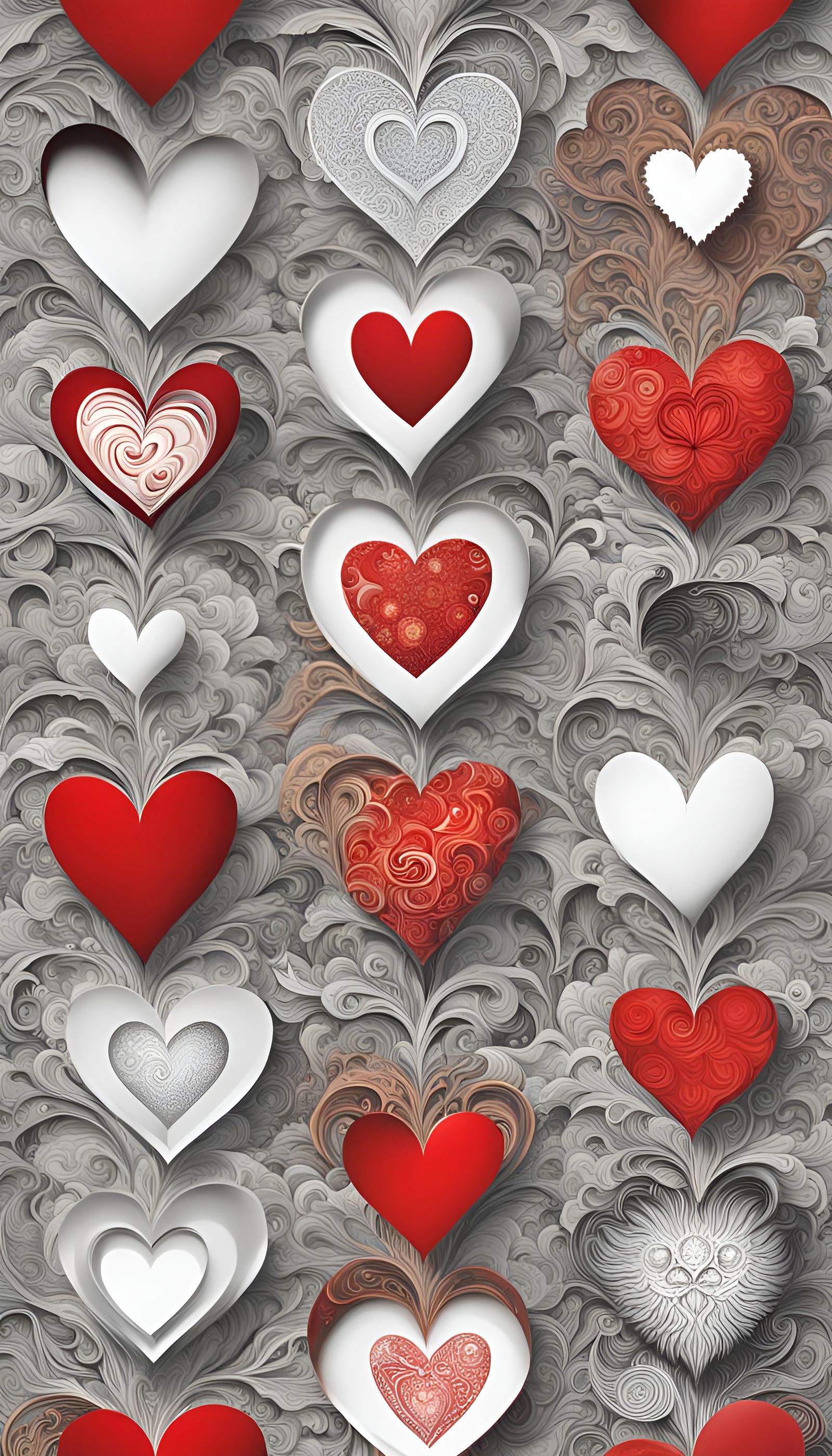 Diverse Hearts: Realistic and Surreal Digital Art