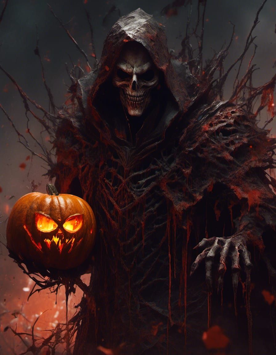 Halloween Villain Poster in Darkcore Aesthetic